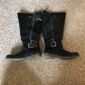 Madden Girl black wide calf riding boots